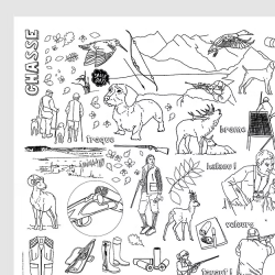 Poster coloriage XXL Chasse...