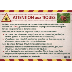 Panneau "Attention aux tiques"