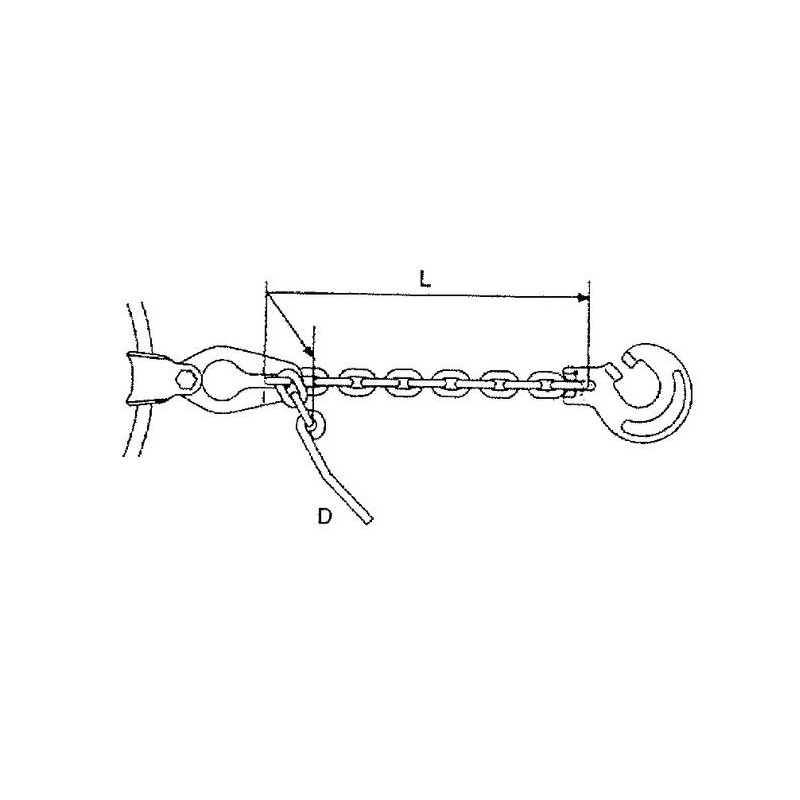 chaine choker  pour raccourcisseur de glissement