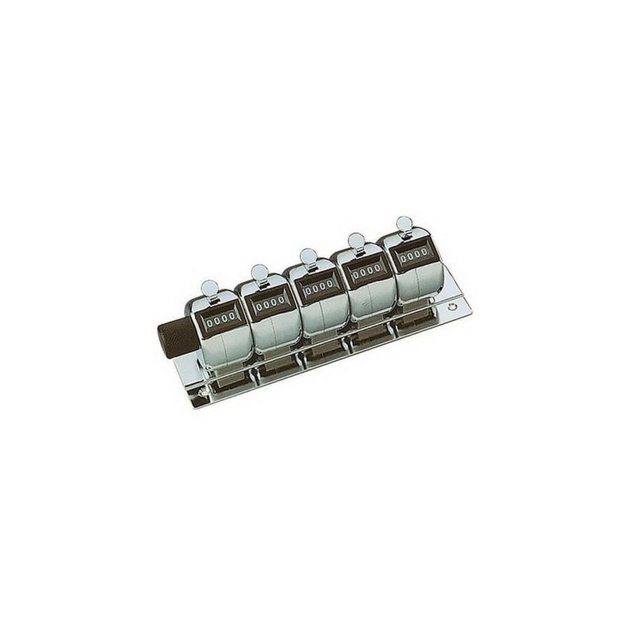 Compteur metallique quintuple
