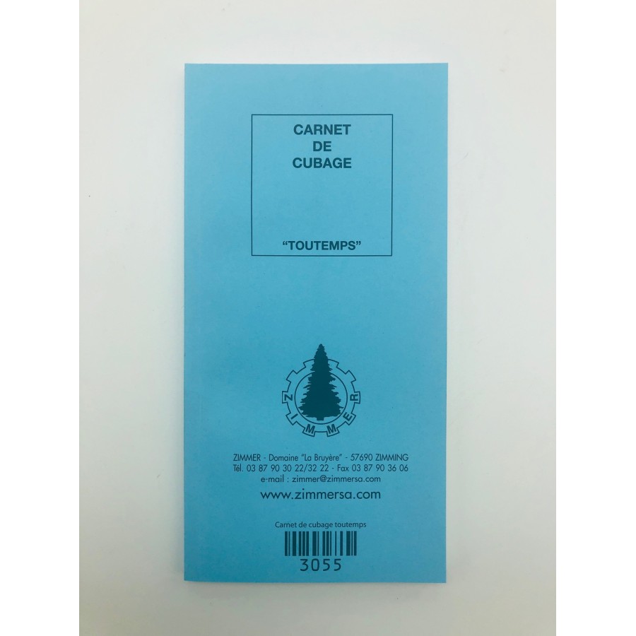 Cahier de cubage toutemps