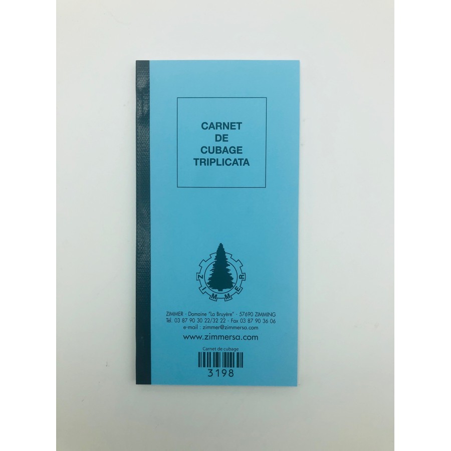 Carnet de cubage triplicata