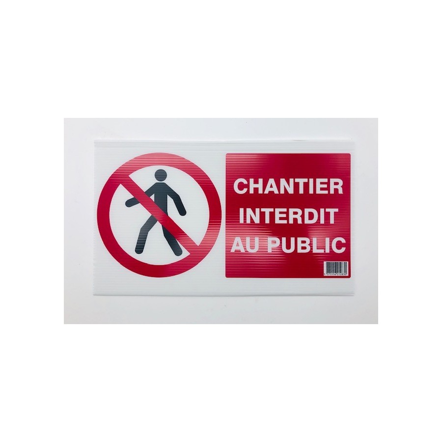 "panneau""chantier interdit au public"""