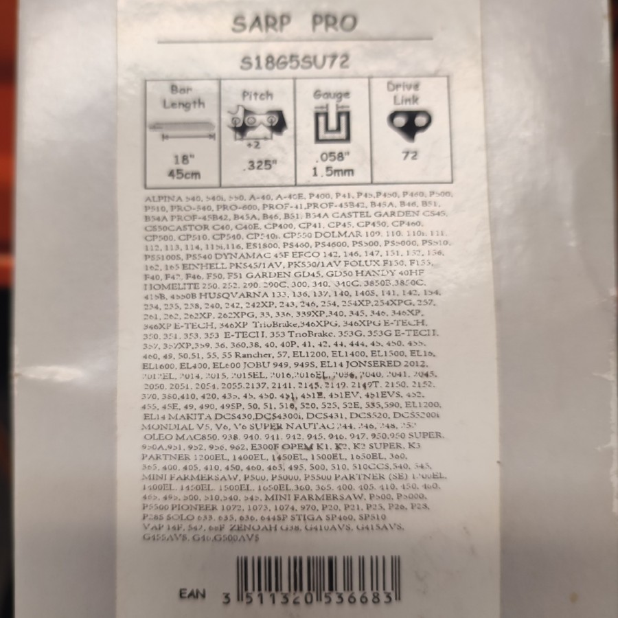 Guide chaine sarp s18g3su72