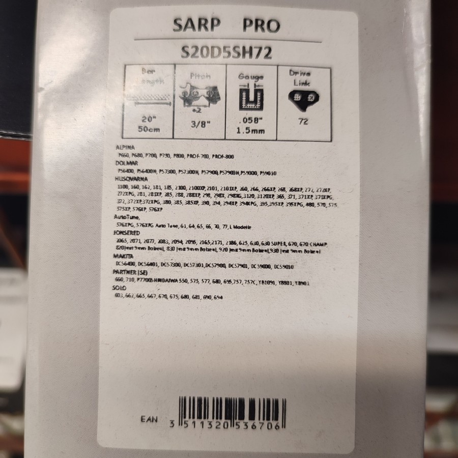 Guide chaine sarp s20d5sh72