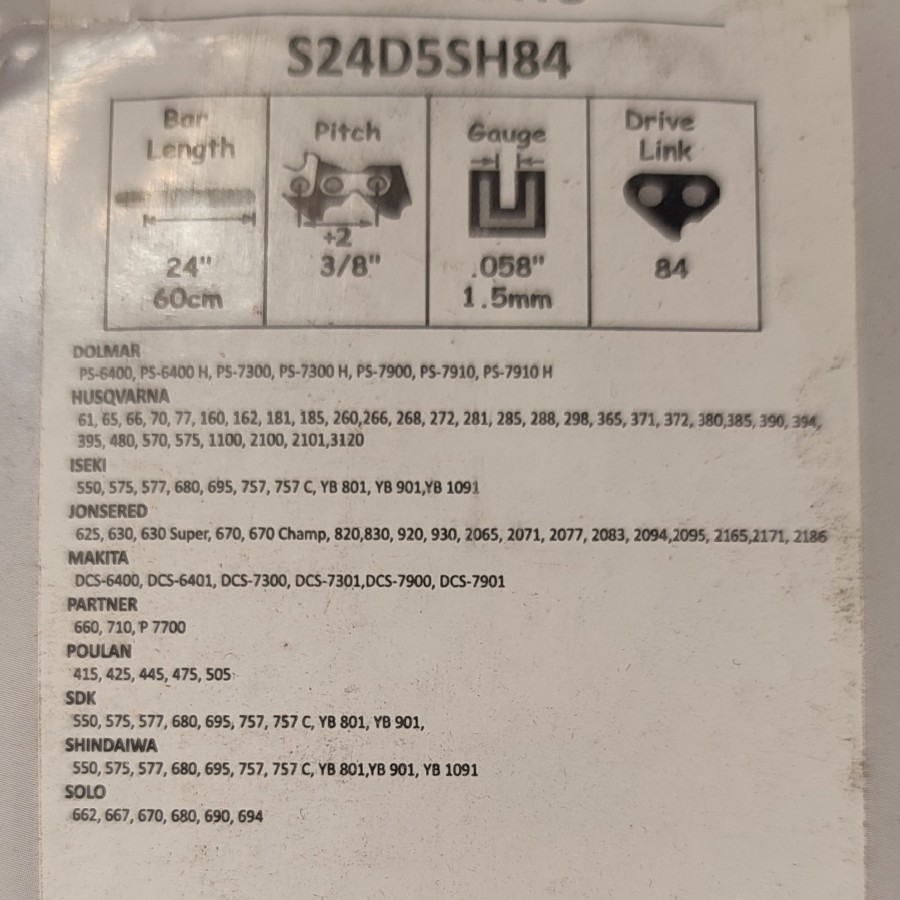 Guide chaine sarp s24d5sh84