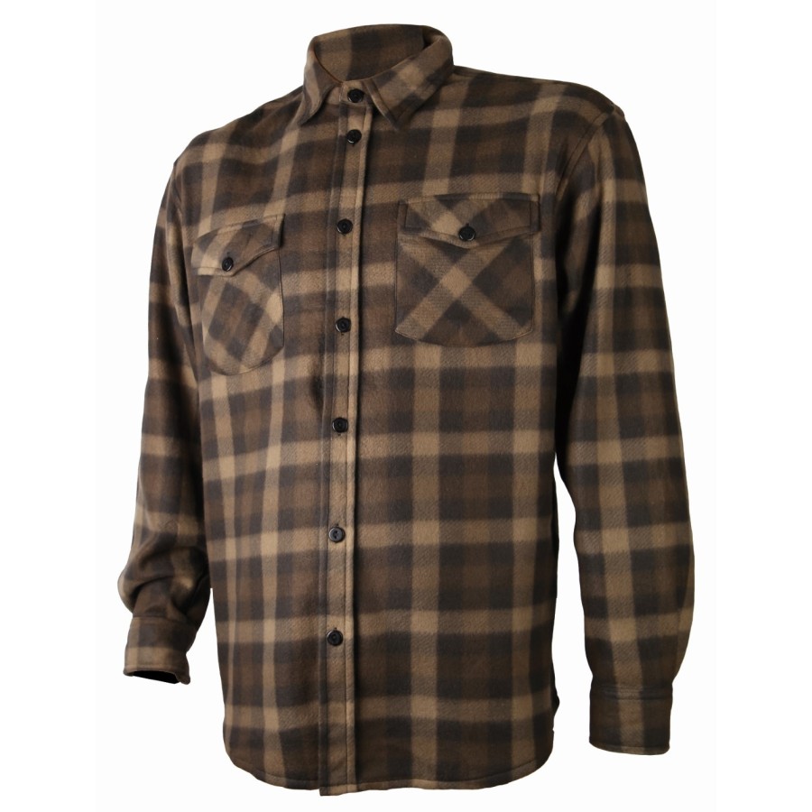 Chemise treeland marron polaire t502