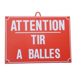panneau attention tir à balles
