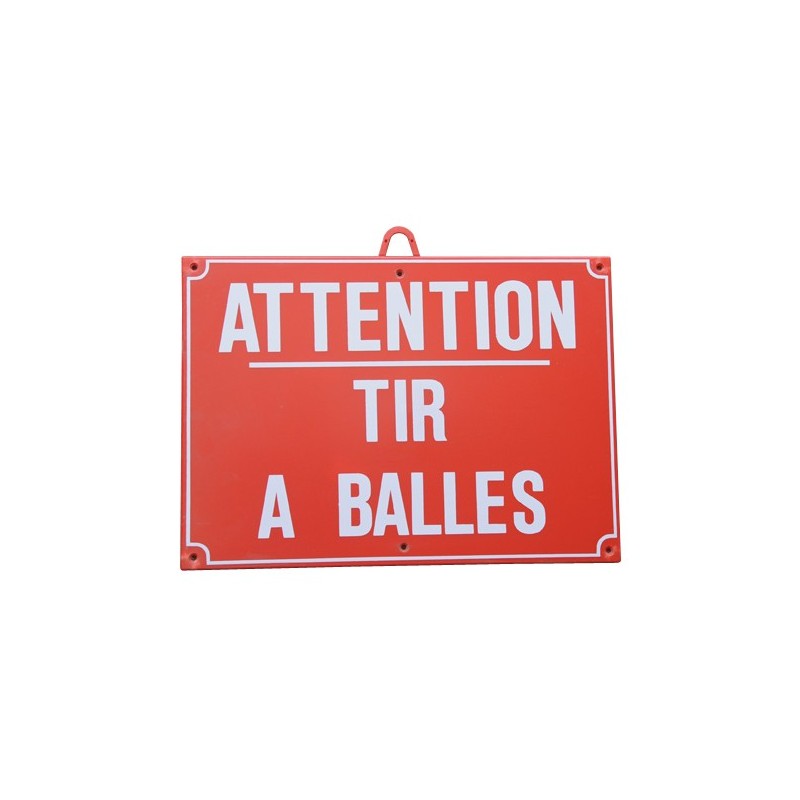 panneau attention tir à balles