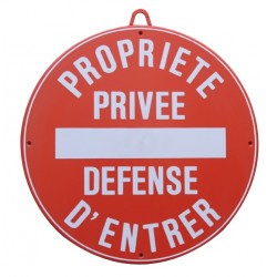 panneau propriété privée