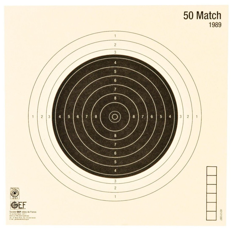 50 cibles Match 20x20cm