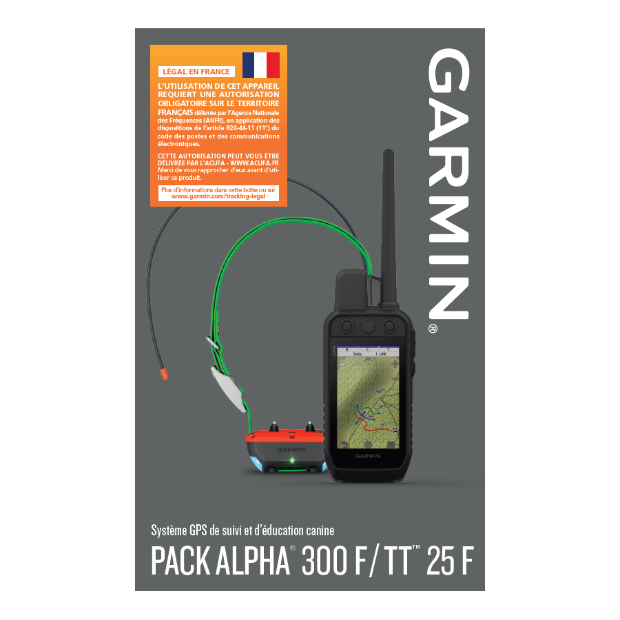 Pack GPS Garmin Alpha 300F PLUS TT25