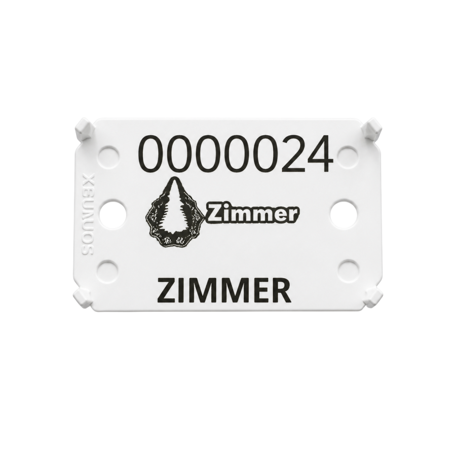 Plaquette plastique laser