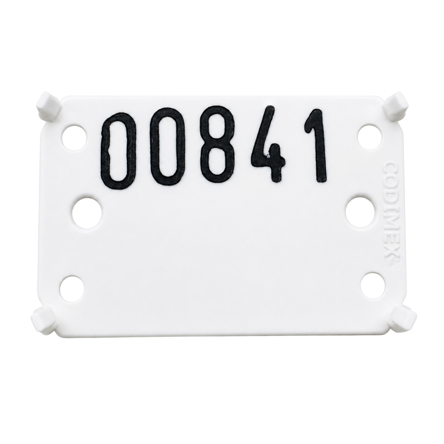 Plaquette plastique blanche