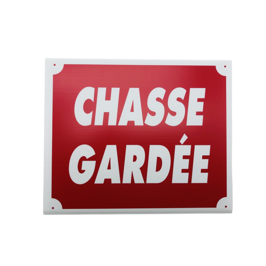 Panneau 'Chasse gardée'