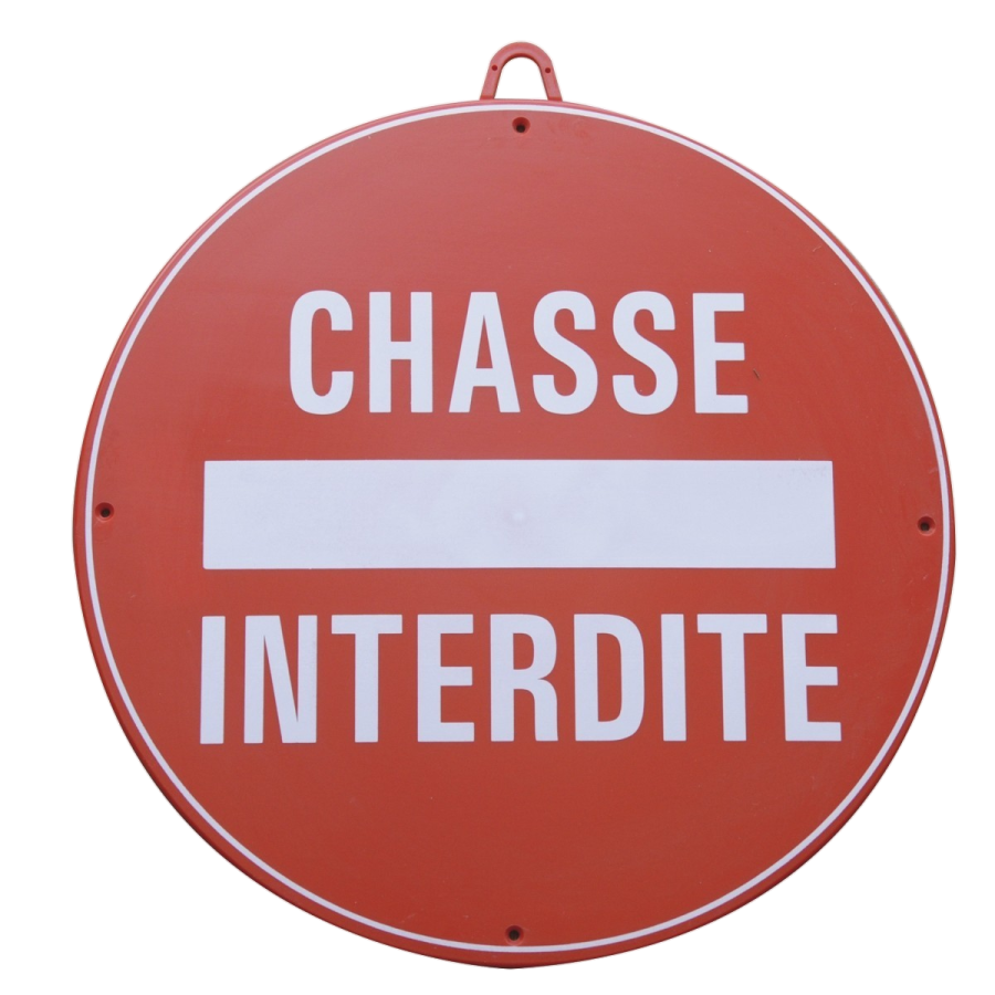 Panneau 'Chasse interdite'