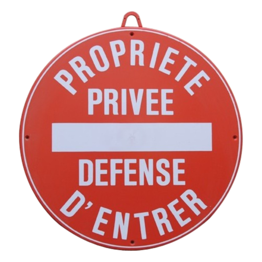 Panneau plastique 'Propriété privée'