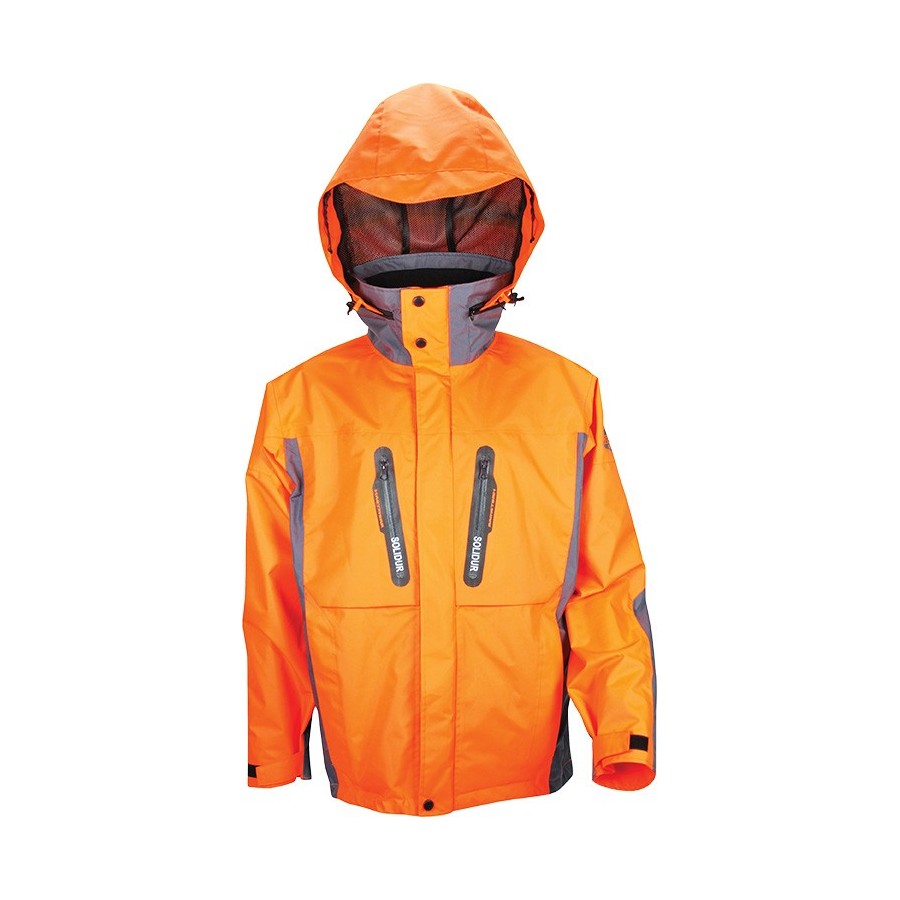 Veste de pluie Solidur H2O orange | Imperméable et haute visibilité