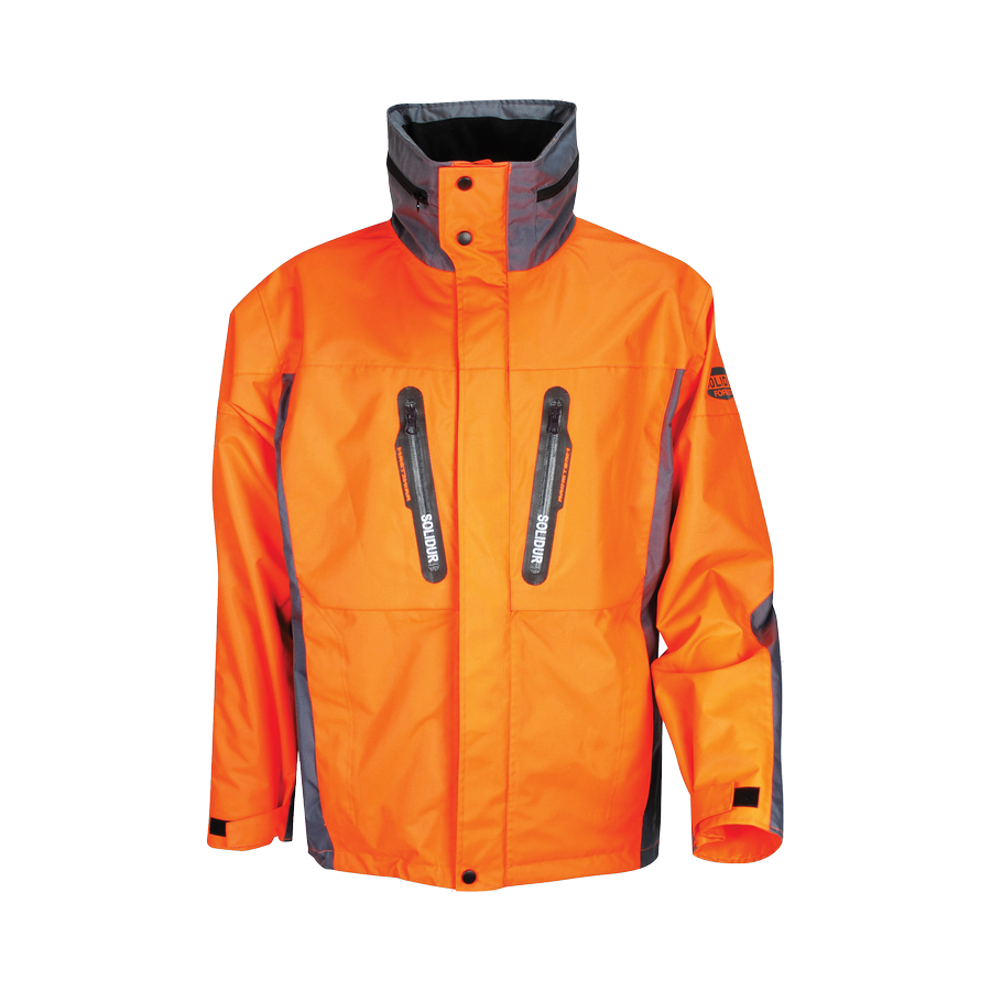 Veste de pluie Solidur H2O orange | Imperméable et haute visibilité