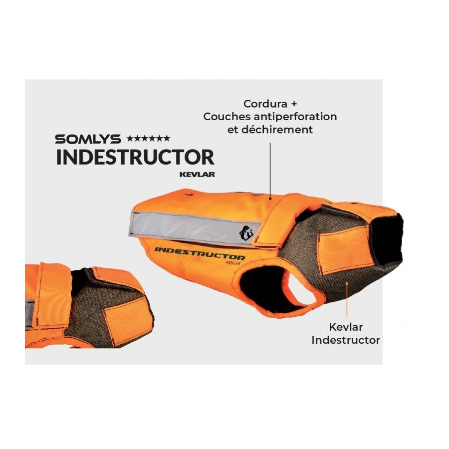 Gilet chien kevlar indestructor 85cm