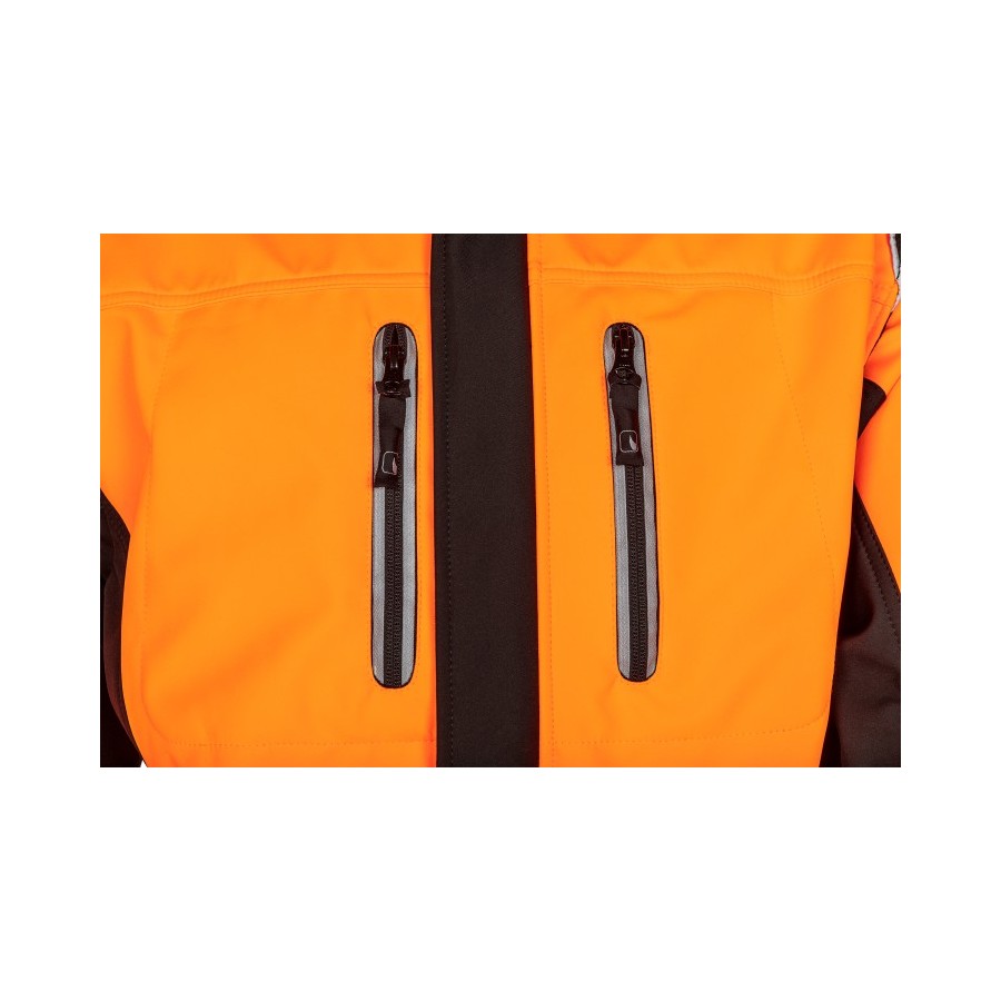 Veste softshell 1sws orange/noir