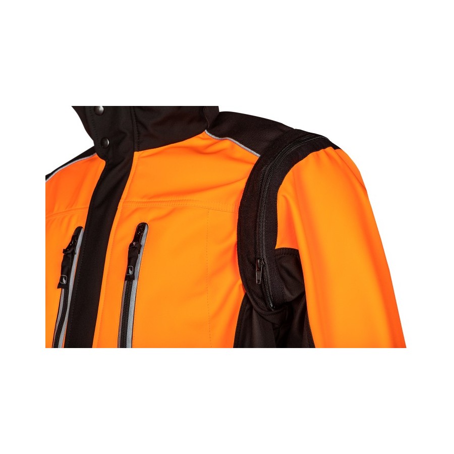 Veste softshell 1sws orange/noir