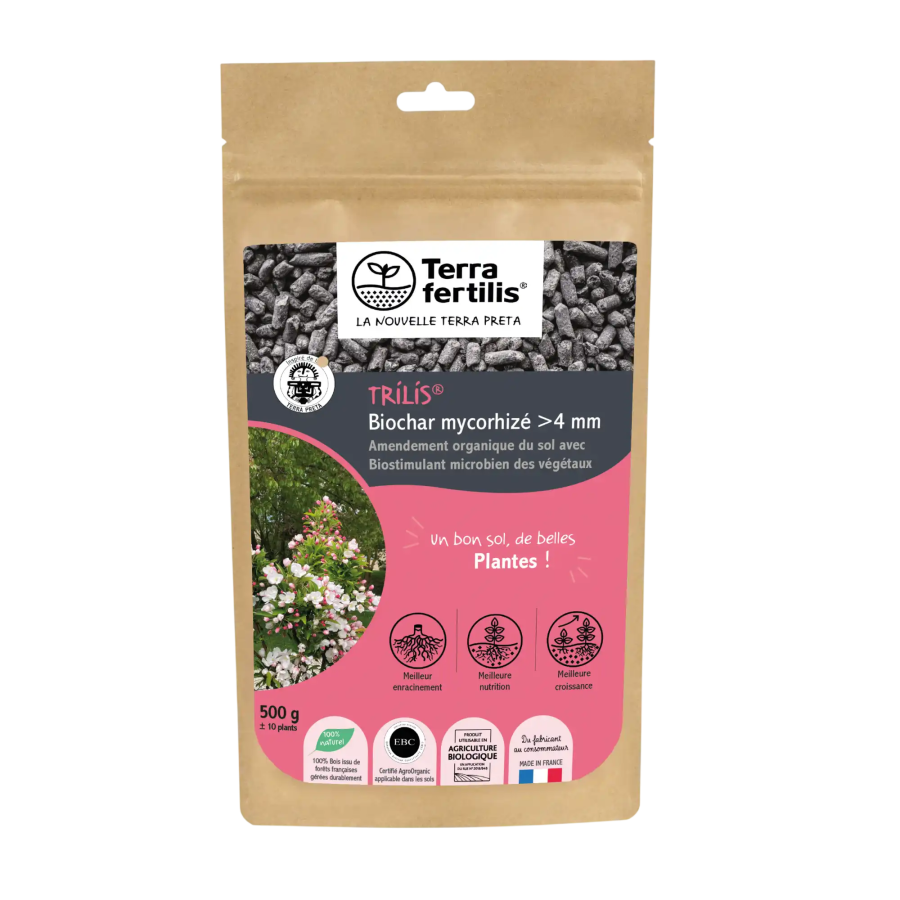 Biochar mycorhizé Trilis   4 mm