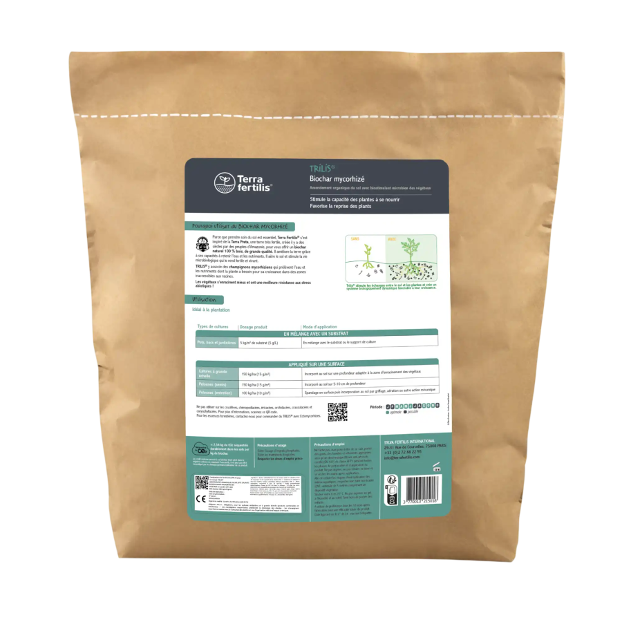 Biochar 5kg biostimulant mycorhizé Trilis 