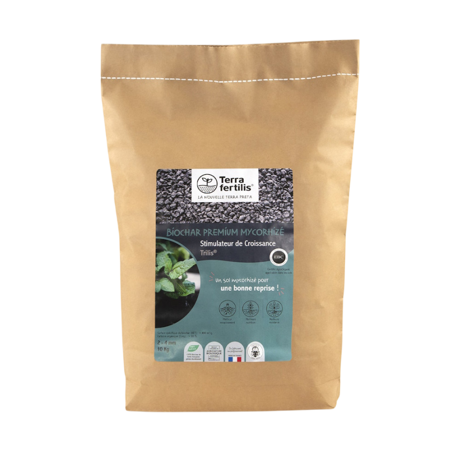 Biochar 10kg biostimulant mycorhizé Trilis