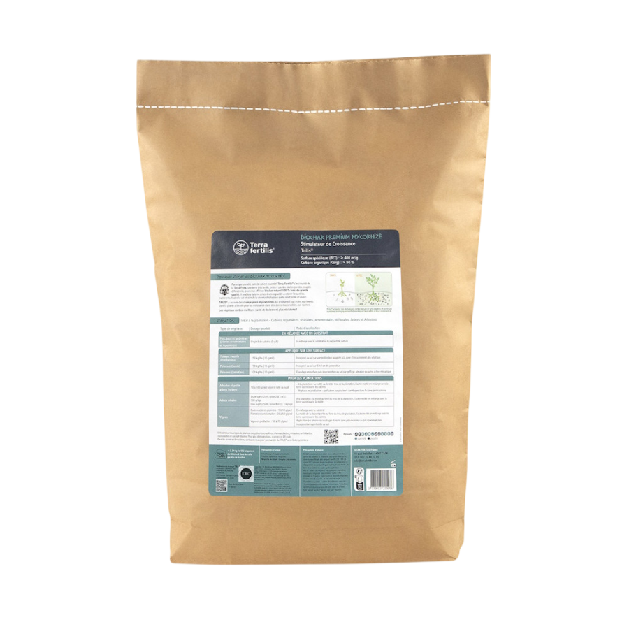 Biochar 10kg biostimulant mycorhizé Trilis