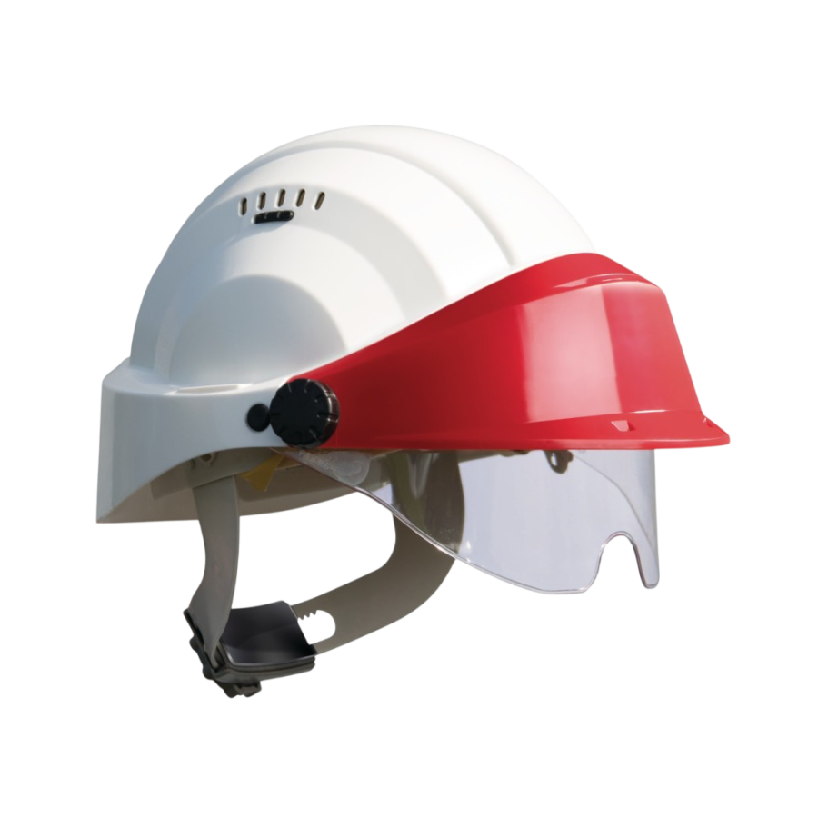 Casque rouge orizon lunettes integre