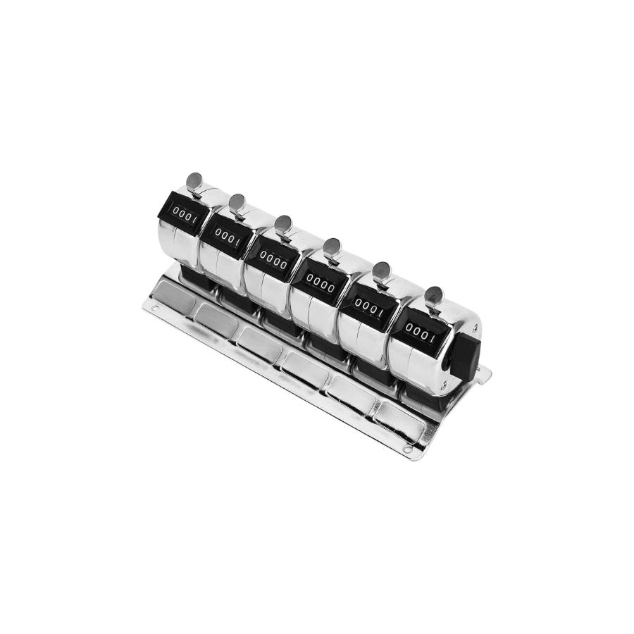 Compteur metallique quintuple