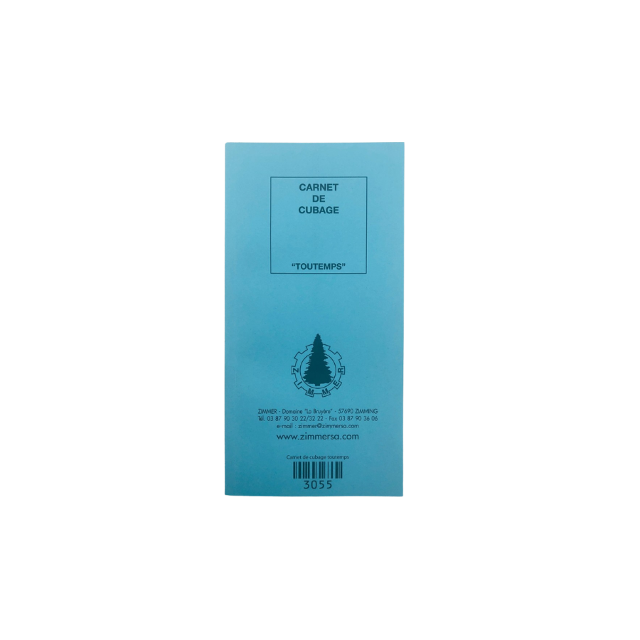 Cahier de cubage toutemps
