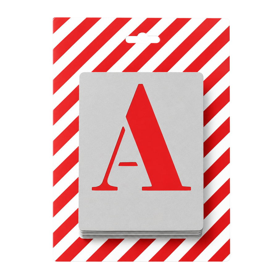 Pochoirs lettres forme capitale
