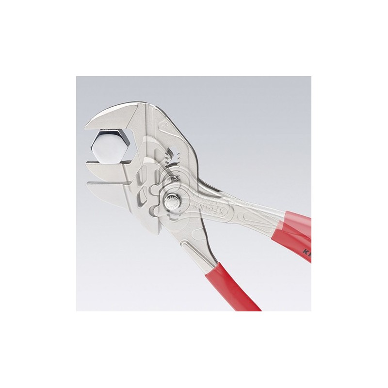 Pince-clé 300mm - Gainage PVC - Chromée - Capacité 68mm - Sur carte -  KNIPEX