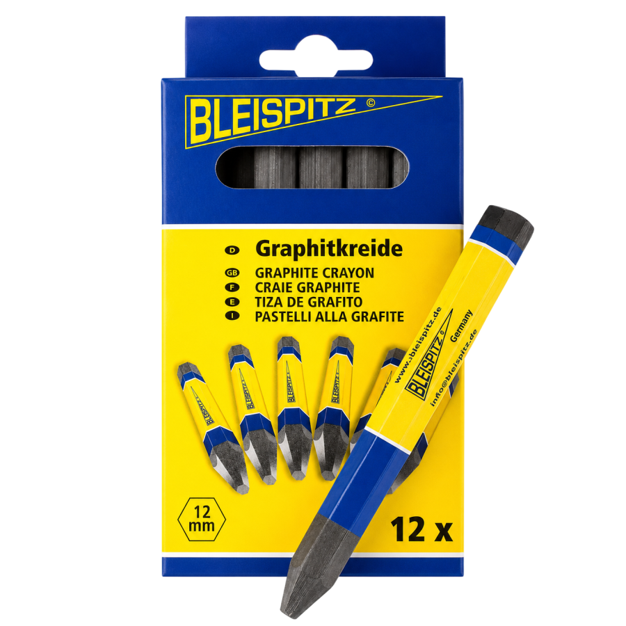 Craie graphitée Bleispitz 12mm (Boîte de 12)
