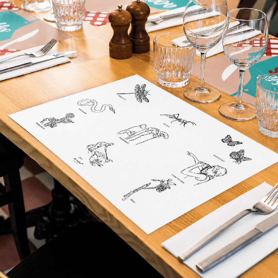 Set de table à colorier
