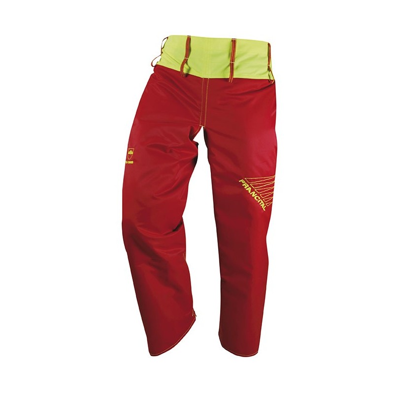 Pantalon anti-coupure Forest rouge et jaune