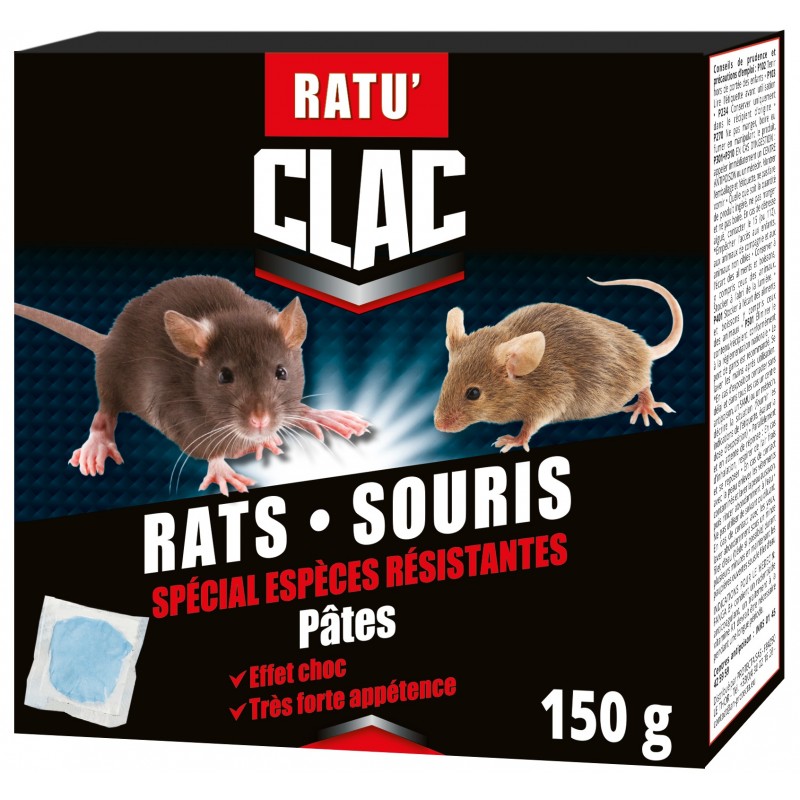 Pâte Brodifacoum 0,004 % rats et souris Professionnel PROPASTA Anciennement  RAVIOX BF40