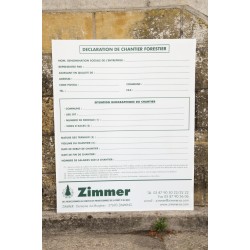 ZIMMER - Panneau déclaration...