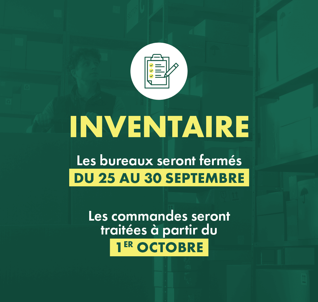 Les bureaux seront fermés du 25 au 30 septembre